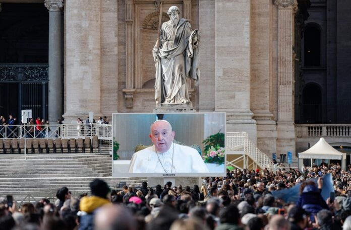 Pope's Sunday Angelus prayer given from Santa Marta chapel